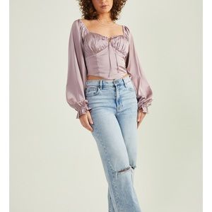 Altar’s State Raven Satin Corset Top